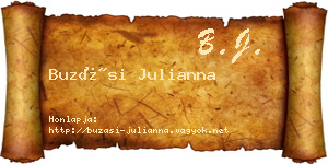 Buzási Julianna névjegykártya